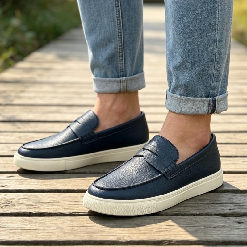 Mocasines de Diseñador Clásicos Para Hombre Zapatos sin Cordones Transpirables Planos Zapatos Casuales para Hombre Cómodos Zapatos de Cuero PU Hombre Zapatos Perezosos