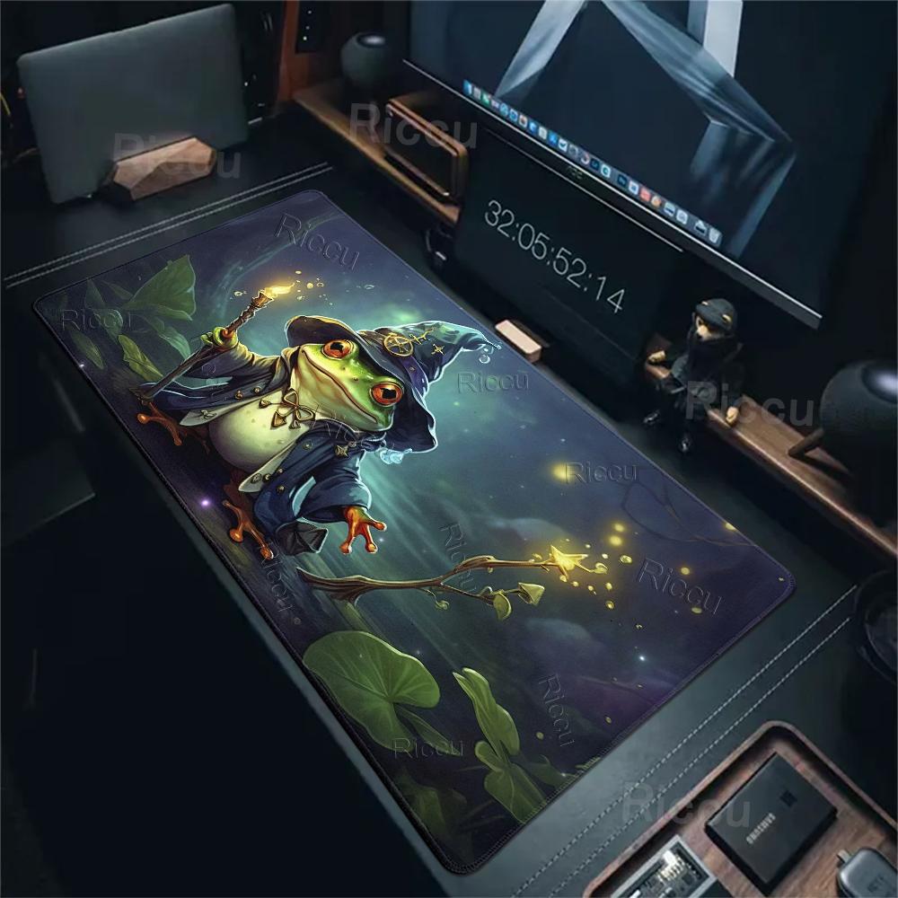 Magic Playmat Gathering Gaming Pads Frog Wizard Pattern Theme Anime Aesthetics Desk Mat Office Accessories Carpet Non-slip Rugs