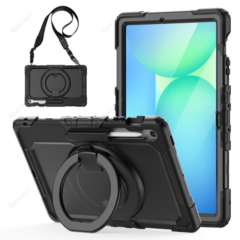 Compatible avec Samsung Galaxy Tab S10 FE+ 13.1 pouces SM-X620/X626B Coque Armure Lourde Antichoc Anti-chute Funda S10 FE + 13.1' Housse Tab S10 FE Plus 13.1 noir
