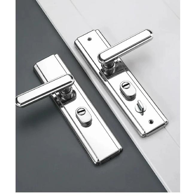 Stainless Steel Thickened Anti-theft Door Lock Universal Multifunctional Anti-theft Door Handle Lock Hardware Accessories