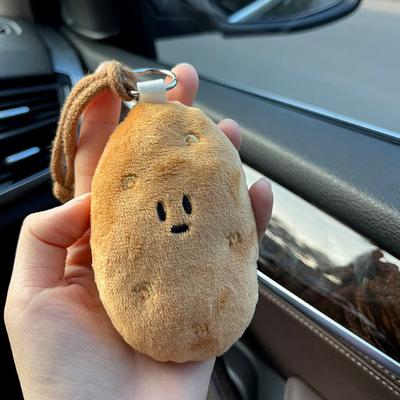 Pluszowe małe ziemniaczki wisząca dekoracja śliczne nadziewane kreskówki warzywa pluszowy breloczek plecak torba wisiorek ozdoba prezent urodzinowy