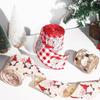 Christmas Gift Ribbon Polyester Printed Satin Ribbon Cake Bouquet Gift Packing Christmas Ribbons for Xmas Birthday Party Decor