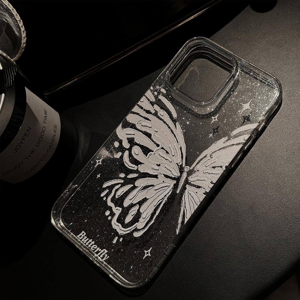 Butterfly for Apple 16 Promax Mobile Phone Case 17 Fantasy Glitter for IPhone 15 Soft 11 Cool Style