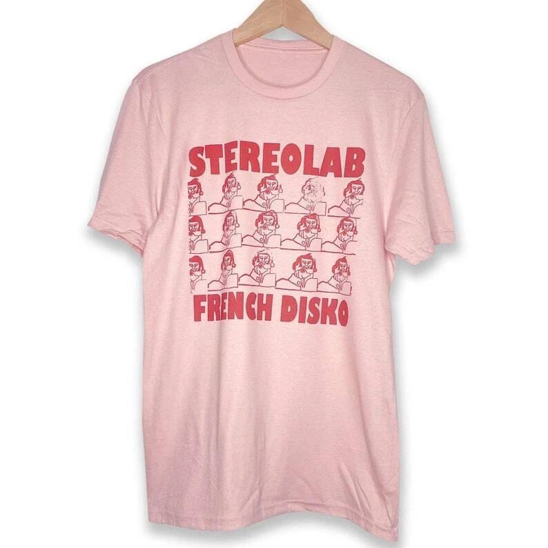 Stereolab light pink French Disko T Shirt Full Size S-5XL Unisex T-Shirt L