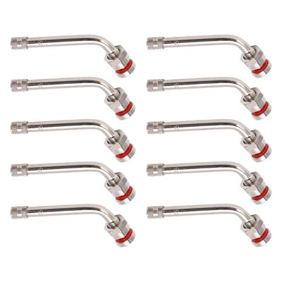 10pcs Heavy Duty Aluminum Tire Valves Stems Weather Resistant Construction Quick Change for Commercial Trucks TR545D60