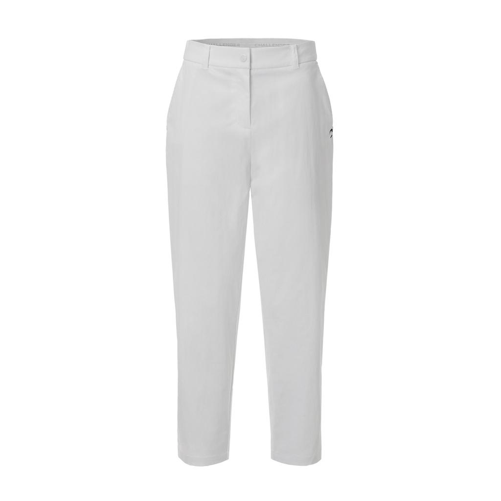 CHALLENGER Women'S Tapered Fit Pants With Back Banding Pocket Detail White