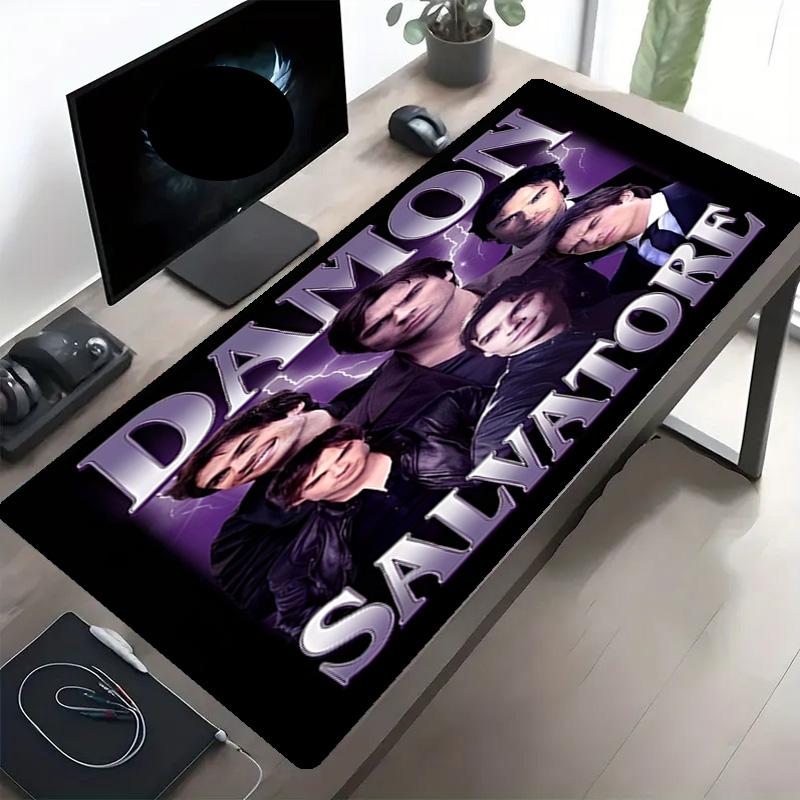 Damon Salvatore Print Mouse Pad, Anti‑Slip Desktop keyboard Mat, for PC Laptop Gaming Working Daily Use, Cool Festival Surprise Gift