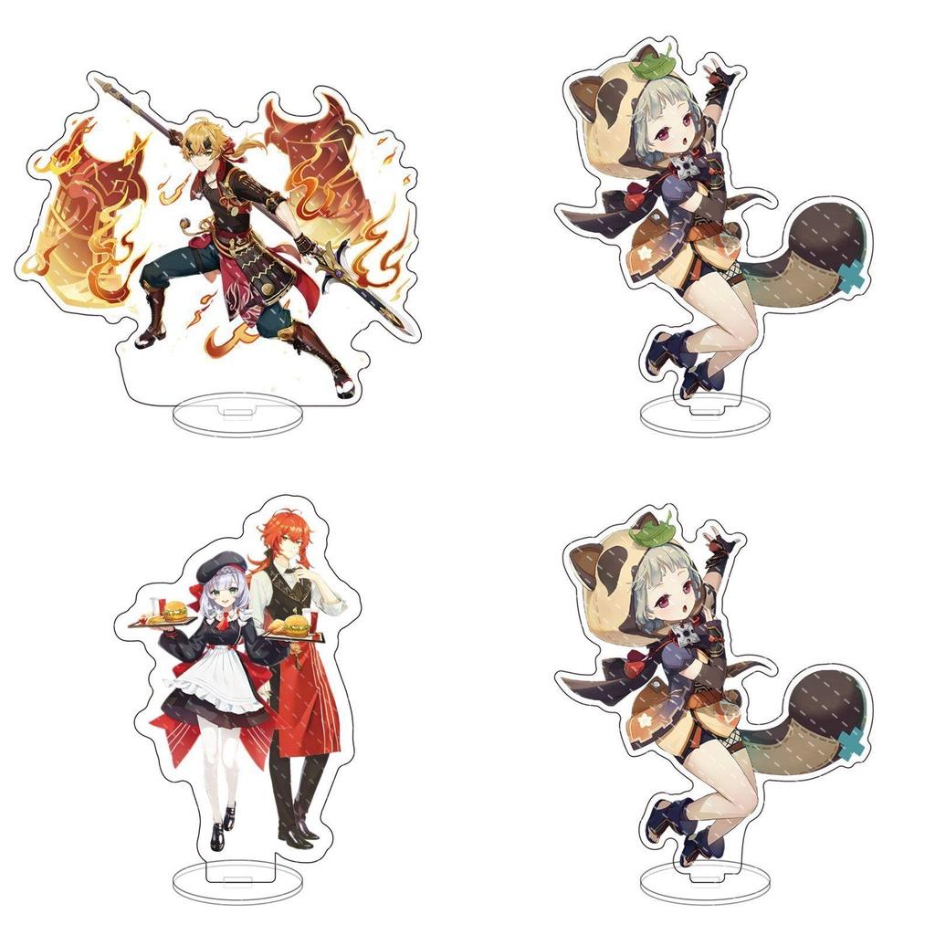 Genshin Impact Acrylic Stand Desktop Decor Featuring Kazuha Venti Klee Hutao Ganyu Paimon For Anime Fans