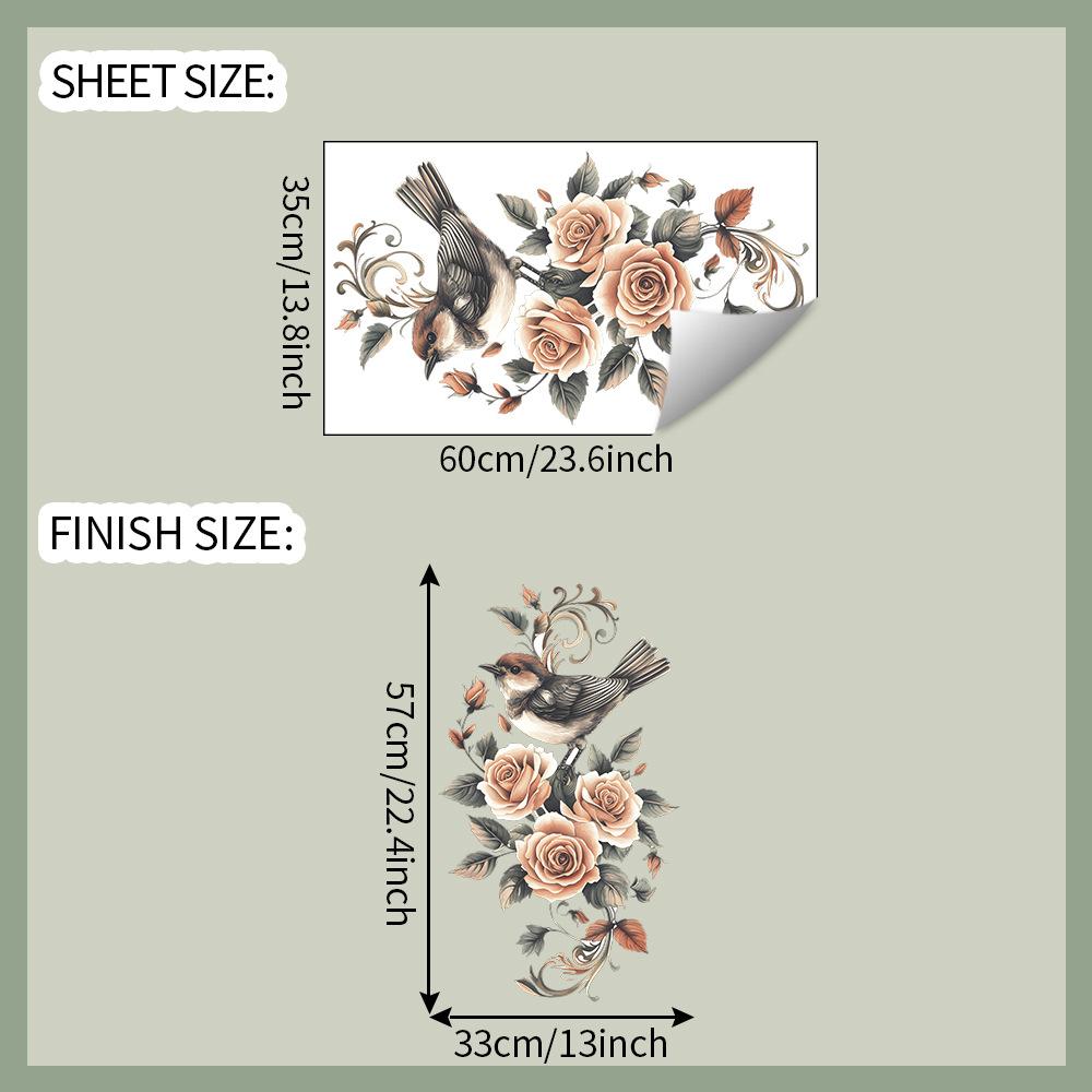 

Ретро Цветок и Птица Спальня Гостиная Прихожая Дом Фон Украшение Наклейки на Стену