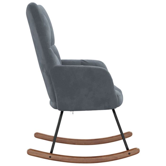 VidaXL Chaise à Bascule Chaise de Relaxation Siège de Relaxation Fauteuil de Salon Salle de Séjour Maison Intérieur Gris 328140