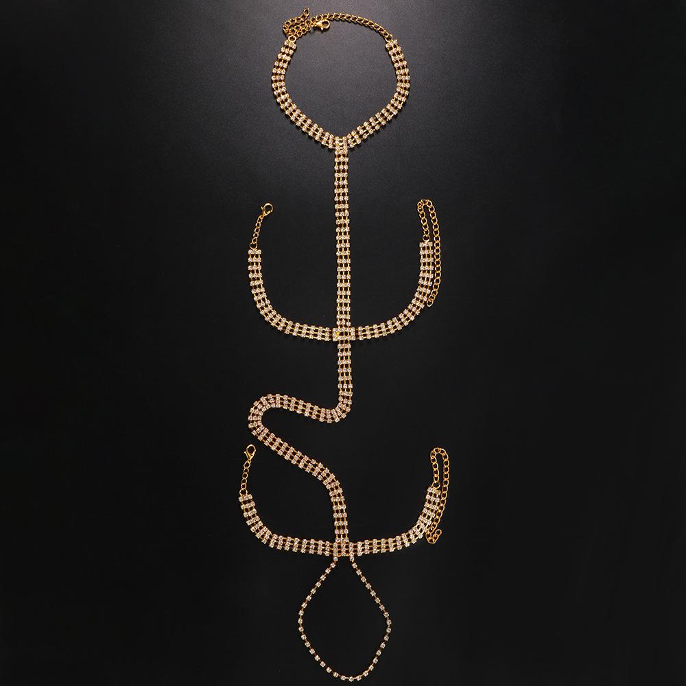 Trendy Arm Chain Ring Integrated Bracelet Fashion Exaggerated Jewelry Arm Chain07