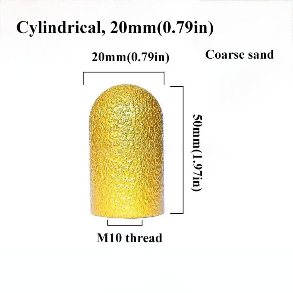 

Инструмент для резьбы по камню с резьбовым портом Прочный шлифовальный круг Опциональный паяный пальчиковый бор для правки 20mm coarse sand