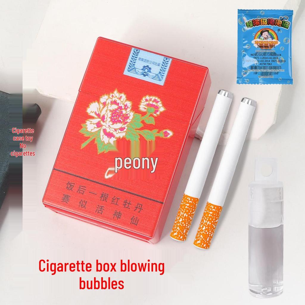 Bubble Blowing Cigarette Case Prank Toy - Adult Stress Relief & Quit Smoking Aid
