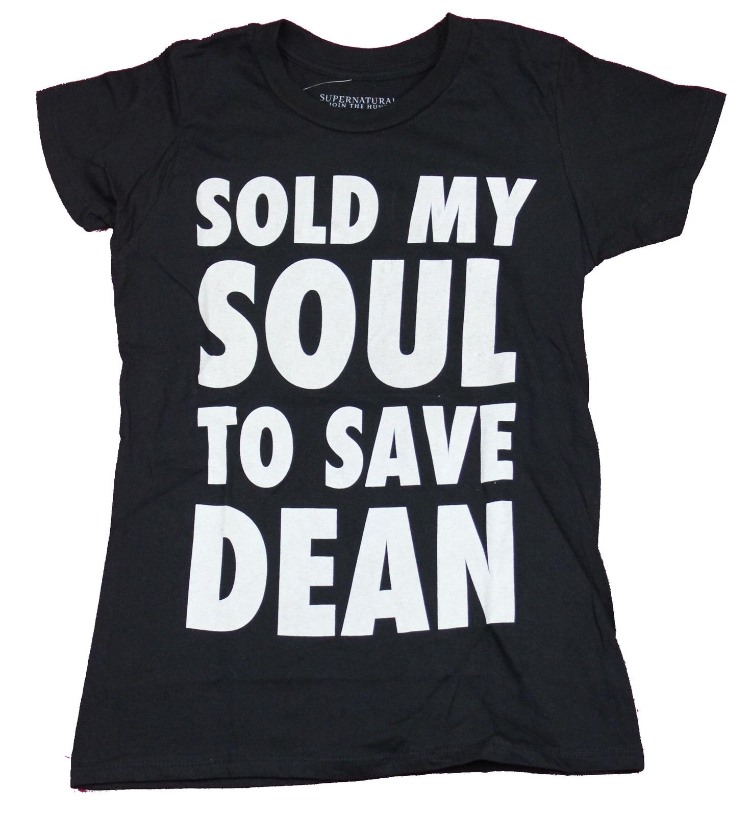 Supernatural Girls Juniors T-Shirt - Sold My Soul To Save Dean M