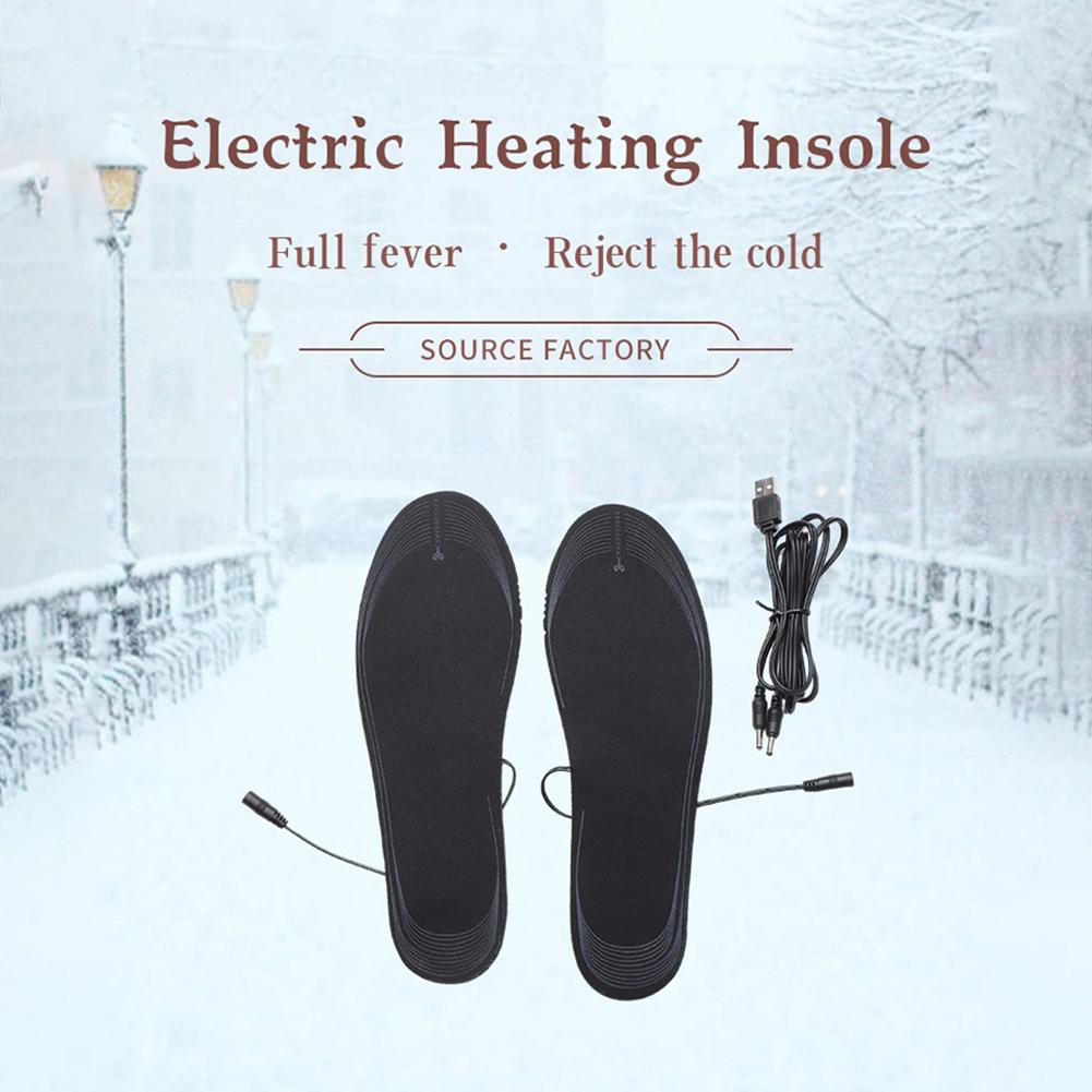 Unisex Sports Heating Insoles Cuttable Heated Shoes Pad Adjustable Temperature Multifunctional for Winter Fishing Hiking Camping