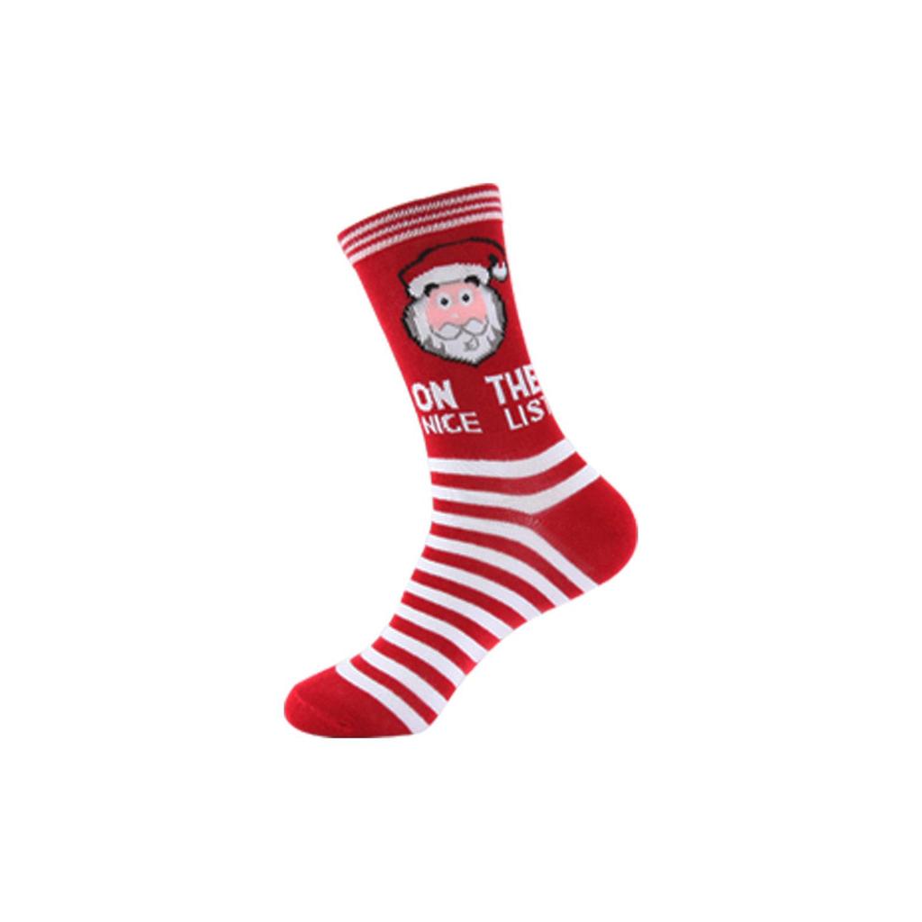 Autumn Santa & Reindeer Christmas Mid-Tube Cotton Socks for Men & Women - Trendy and Comfortable