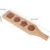 Wooden 4 Flower Pattern DIY Handmade Press Food Pastry Biscuit Cookie Pumpkin Pie Baking Tool for Home Bakery Dessert Shop(Pattern Two)