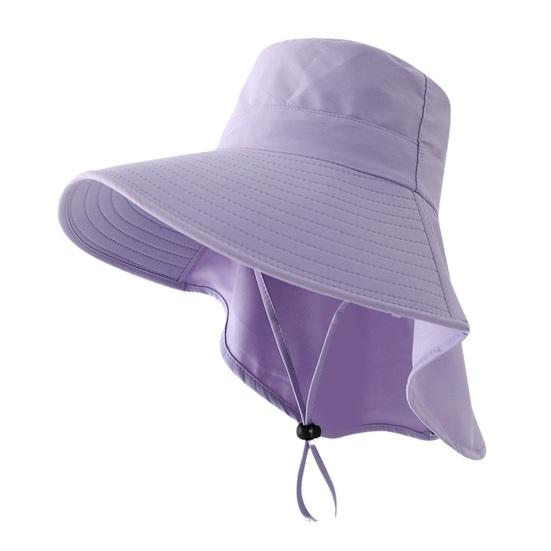 Large Brim Bucket Hat, Outdoor UPF 50+ UV Sun Protection Hat, Waterproof Breathable Face Neck Flap Cover Folding Sun Hat for Men, Women
