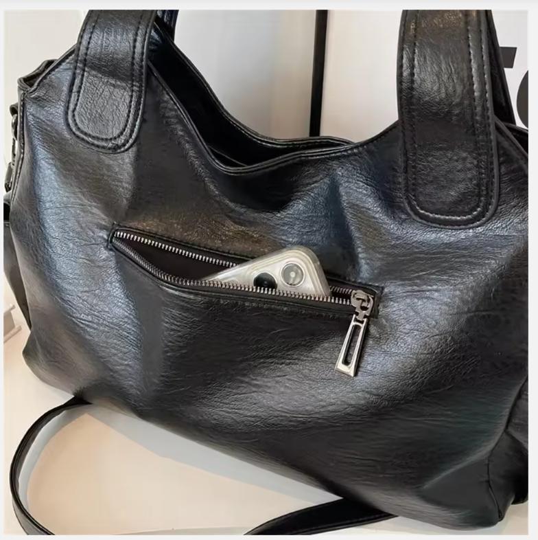 Soft Interior Compartment Shoulder Bags 2026 High Quality Contrasting Colors Bags for Women Fashion Zipper Pu Women's Handbags
