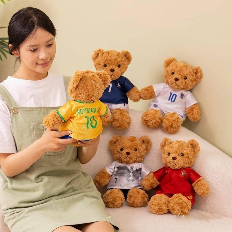 Adorable Soccer Teddy Bear Plush Toy With Messi Jersey Cute And Collectible Gift
