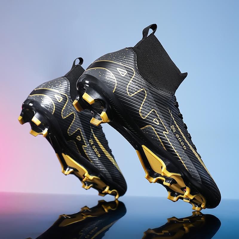 Professional Men Soccer Shoes Studded Adult Football Boots Cleats Turf Indoor Futsal Match Ultralight TF/FG High Ankle Sneakers