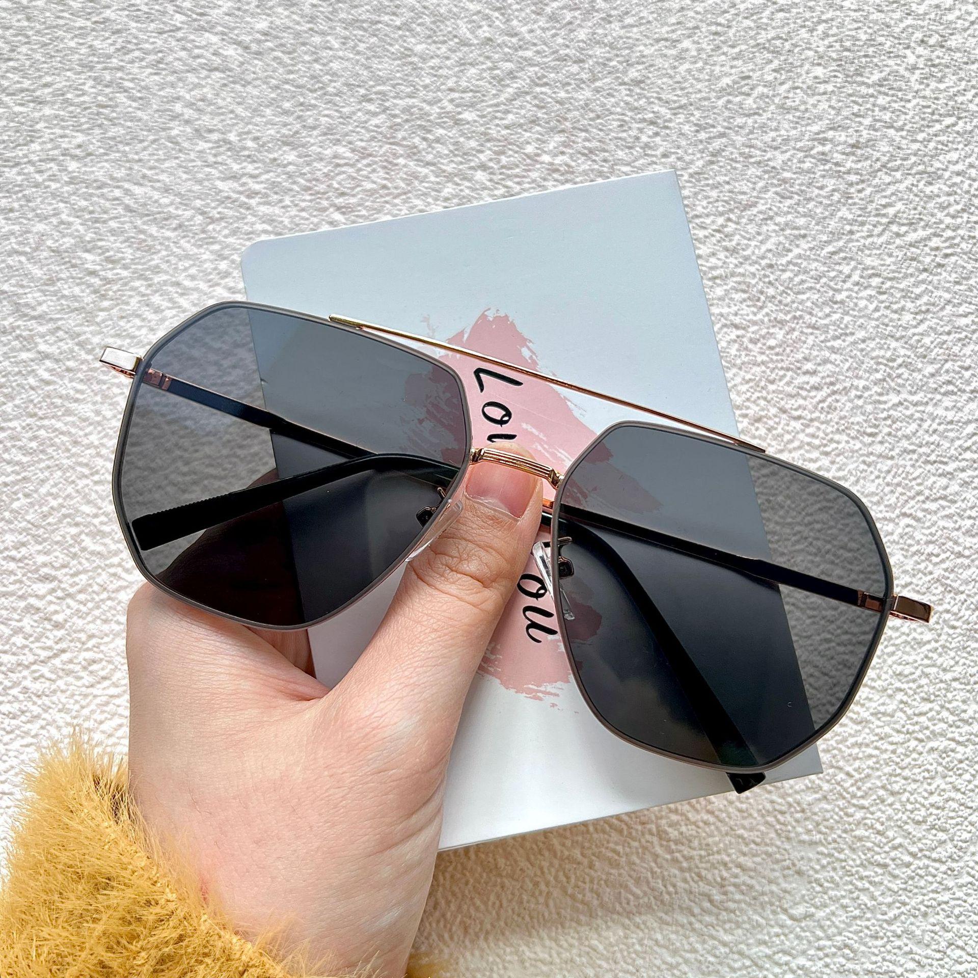 

Металлические солнцезащитные очки, женская большая коробка, солнцезащитные солнцезащитные очки Advanced Fashion Ins Wind, мужские солнцезащитные очки Tide UV400