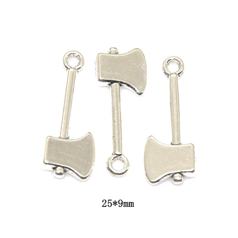 Set of 17 DIY Jewelry-Making Tools: Screwdriver, Wrench, Axe, Saw, and Pendant Accessories