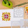 36/56 Pcs Creative Mandala Dot Painting Templates Reusable Hollow Mandala Stencils Small Size Dot Painting Stencils Wall Spray
