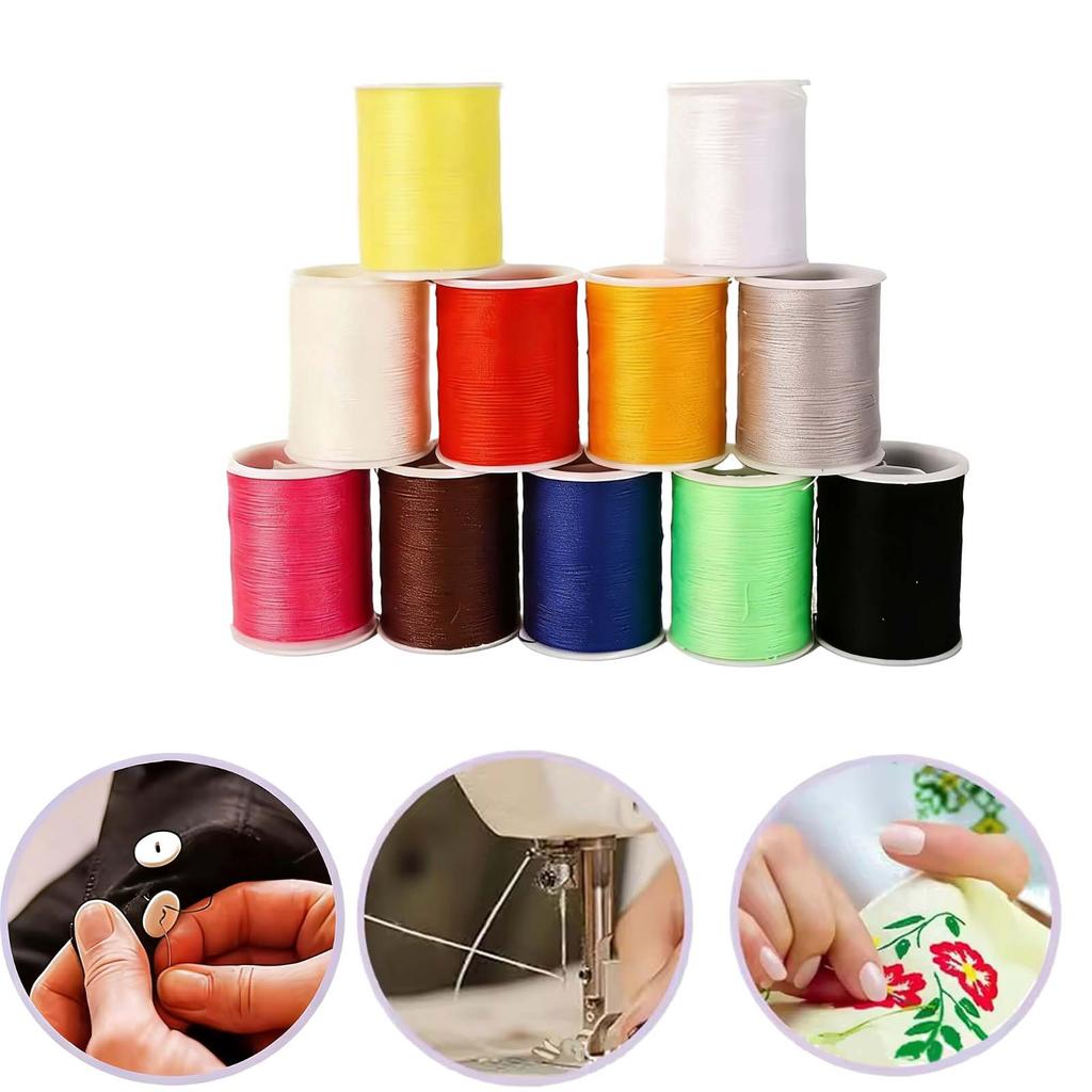 11 assortierte Farben Nähgarn Garn für Hand- und Maschinenstickerei,