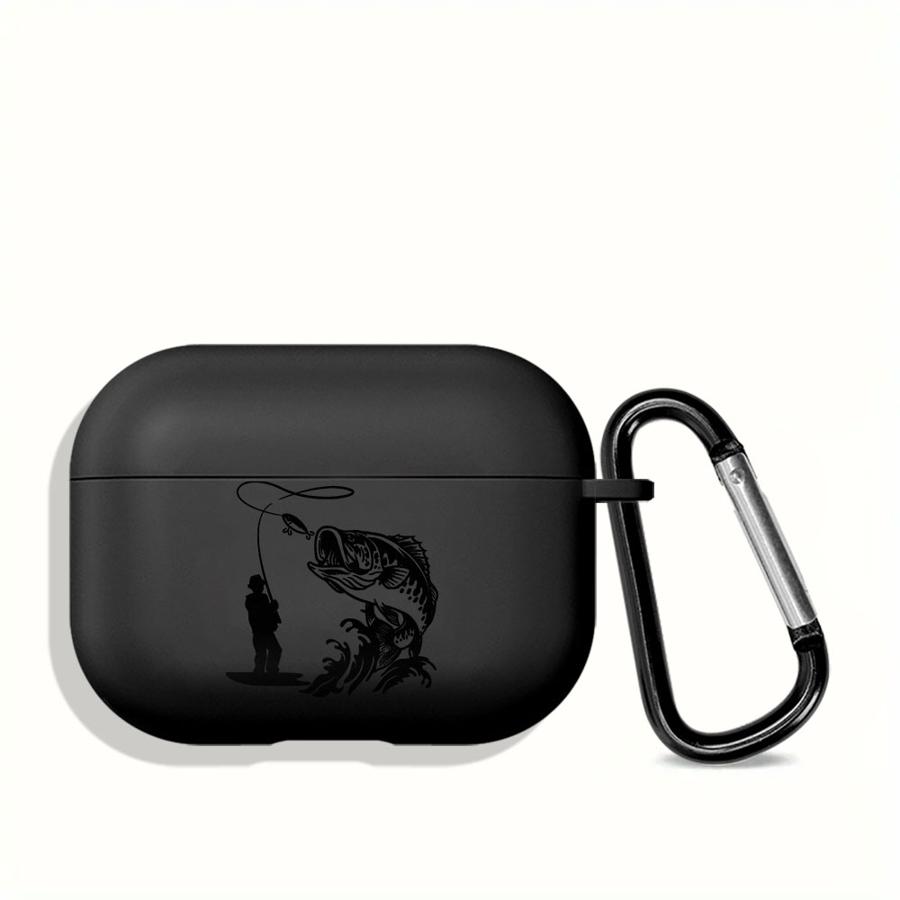 Earphone Cases Cover Case For Airpods 3 4 1 2 Pro Pro2 Pro3 Cartoon Line Fishing Man