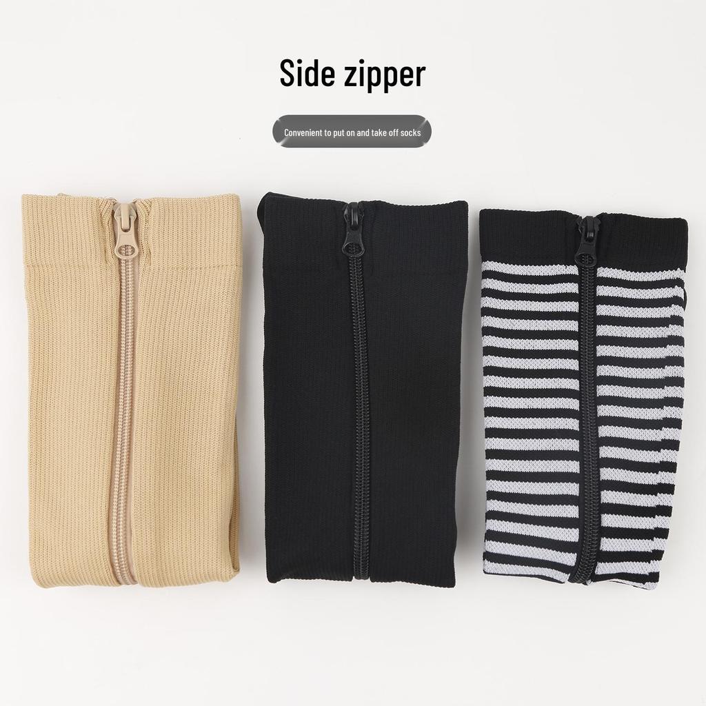 Utomhus Kompressionsstrumpor med Dragkedja och Tåskydd för Cykling