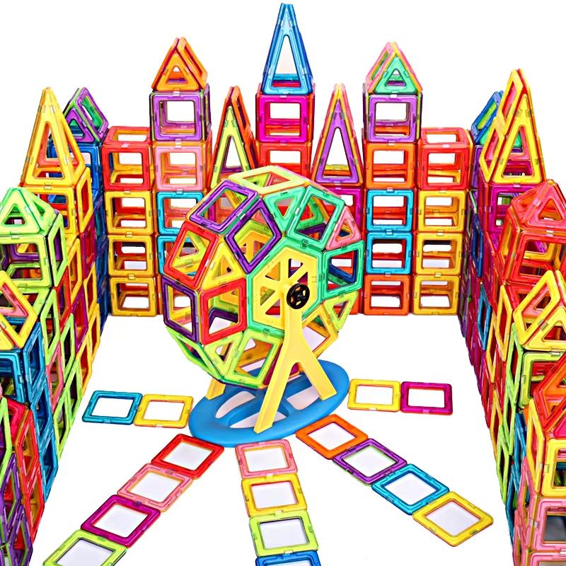 Big Size 30-168PCS Magnetic Building Blocks DIY Magnets Toys for Kids Designer Construction Set for Children Birthday Gifts