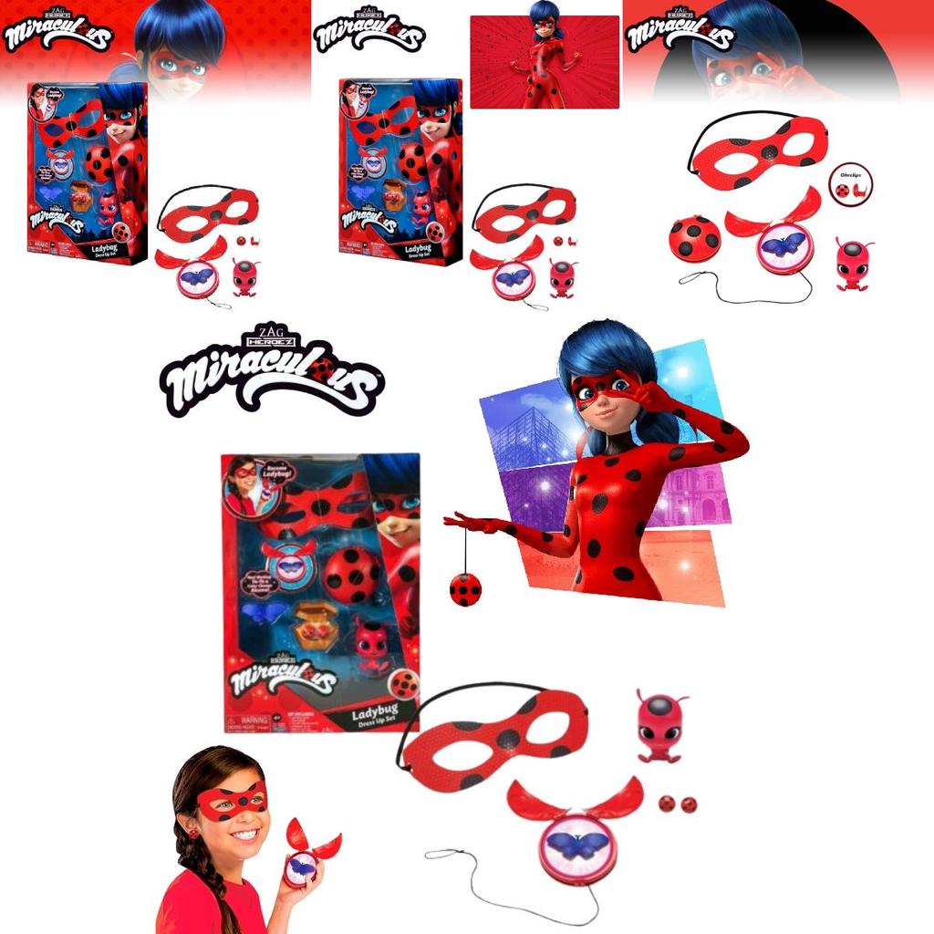 Genuine Ladybug Miraculous Girl Ladybug Redi Cat Noir Lady Rena Rouge Action Figure Toy