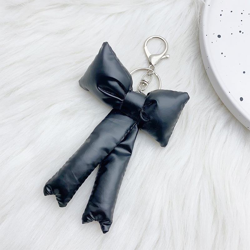 Korean-Style Fashion Bow Knot Cotton Keychain Charm for Women