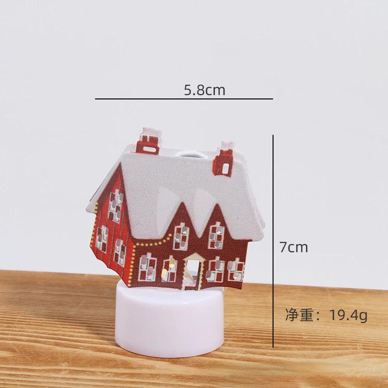 Christmas LED Light Snowman Santa House Luminous Cabin Merry Christmas Decor for Home Xmas Tree Ornaments Kids Gifts New Year