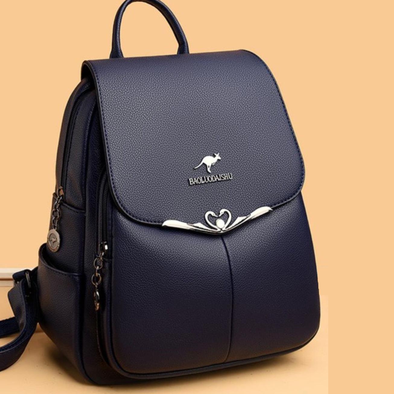 

Женский летний модный дорожный рюкзак 2024: Большая вместимость, Стильный противоугонный, Легкая роскошь, Универсальный дизайн синий