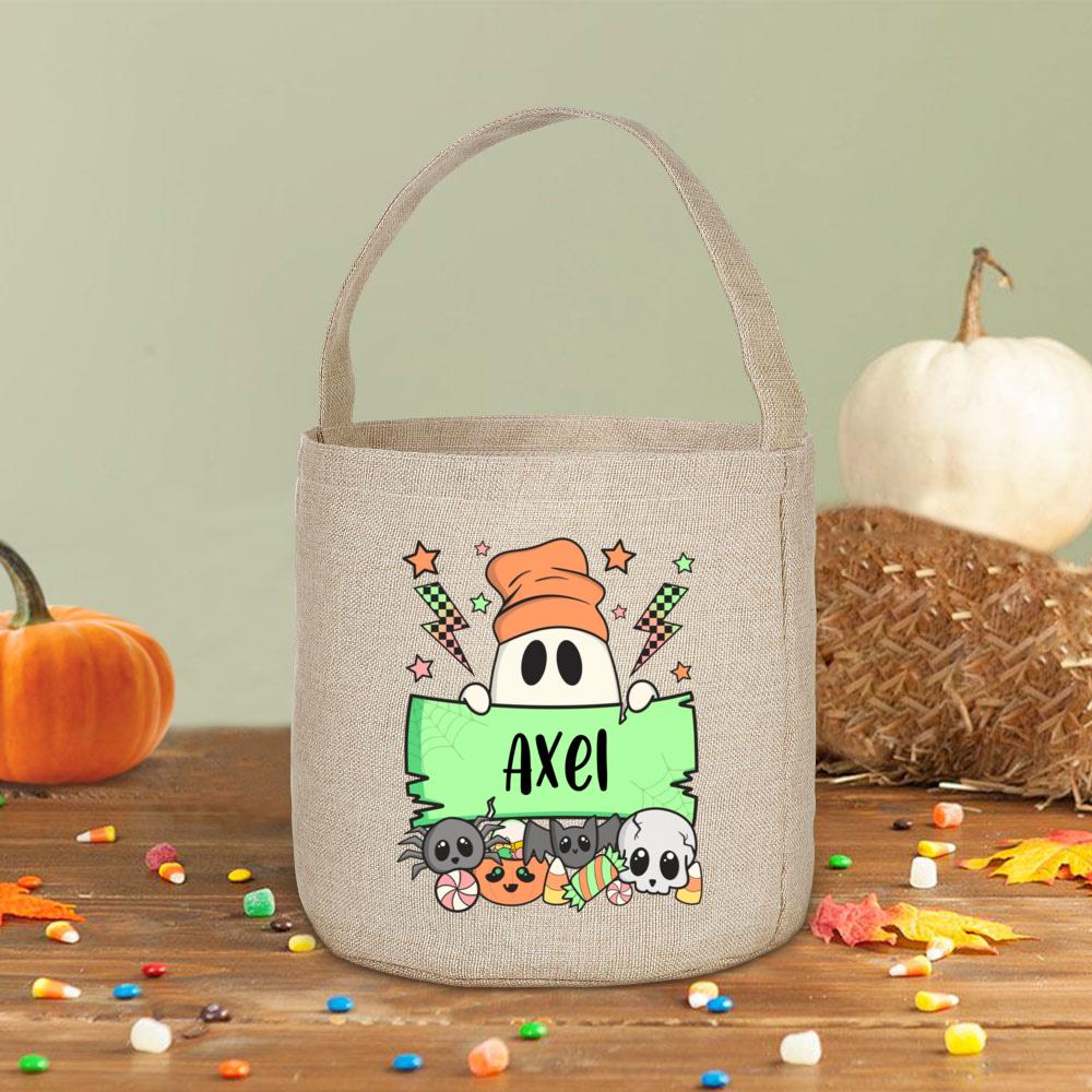 Personalized Trick or Treat Bag, Halloween Bag, Trick-or-treat Bucket, Halloween Bucket, Halloween Basket, Monogr 20X28x8cm