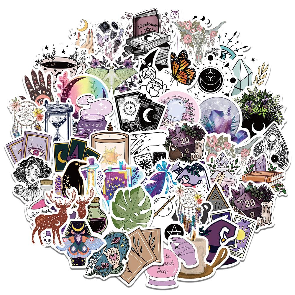 50pcs Magic Witch Beauty Art Cartoon Sticker DIY Phone Laptop Luggage Skateboard Graffiti Decals