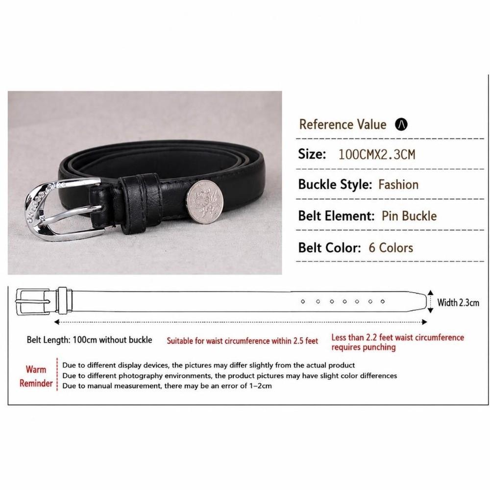 Alloy Buckle Faux Leather Belt Versatile Women Waist Belt Adjustable Waist Belt  For Women Ladies