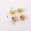 Spiral Twist Lock Ear Cartilage Studs Delicate Small Earrings Push Back Ear Jewelry for Women