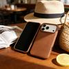 For Magsafe Case for iPhone16Pro Max 15 17 Pro Max 14 13 Retro Full Grain Cowhide Genuine Oil Wax Pattern Leather Magnetic Cover