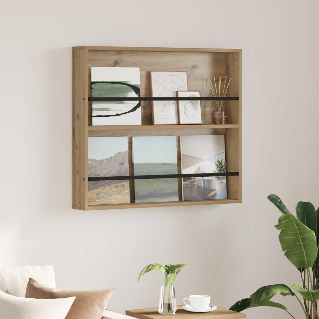 Magazine Shelf Artisan Oak 80 x 12 x 70 cm Particleboard