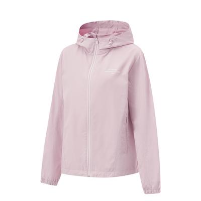 Li Ning Dopamin Kapuzen-Reißverschluss-Windjacke Damen Oberbekleidung Nude-Rosa AFDV448-6