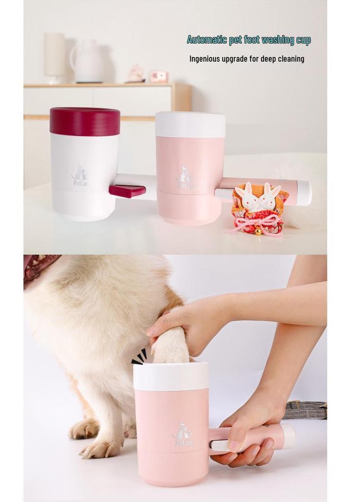Pet Paw Cleaner - Semi-Automatic Foot Washer for Dogs and Cats