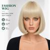 European & American Women's Bob Cut Wigs with Bangs - Short, Colored, Anime-Inspired Headwear for Halloween
