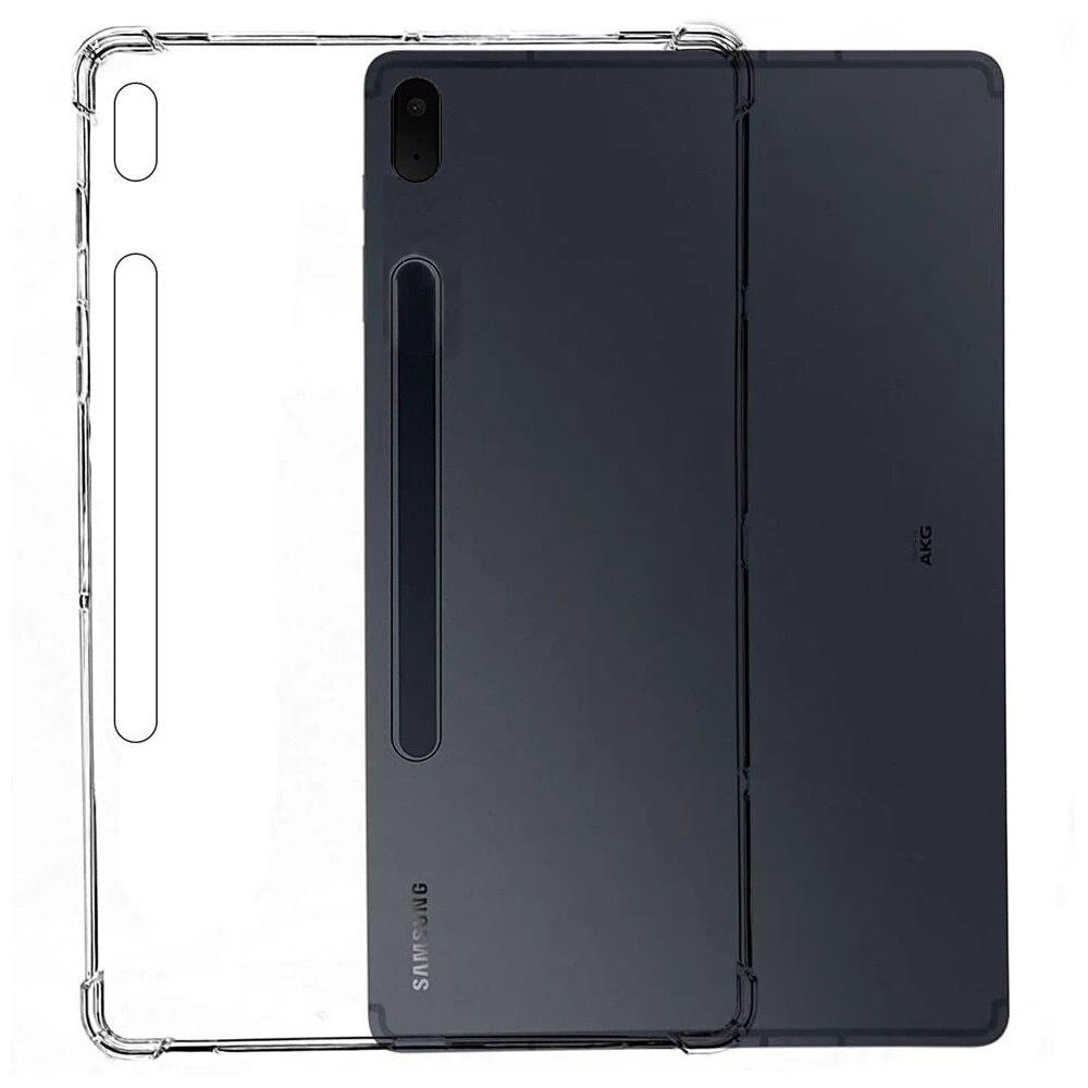 Shookproof Tablet-Hülle für Samsung Galaxy Tab S6 10.5 2019 SM-T860 SM-T865, transparente TPU-Silikon-Rückseite