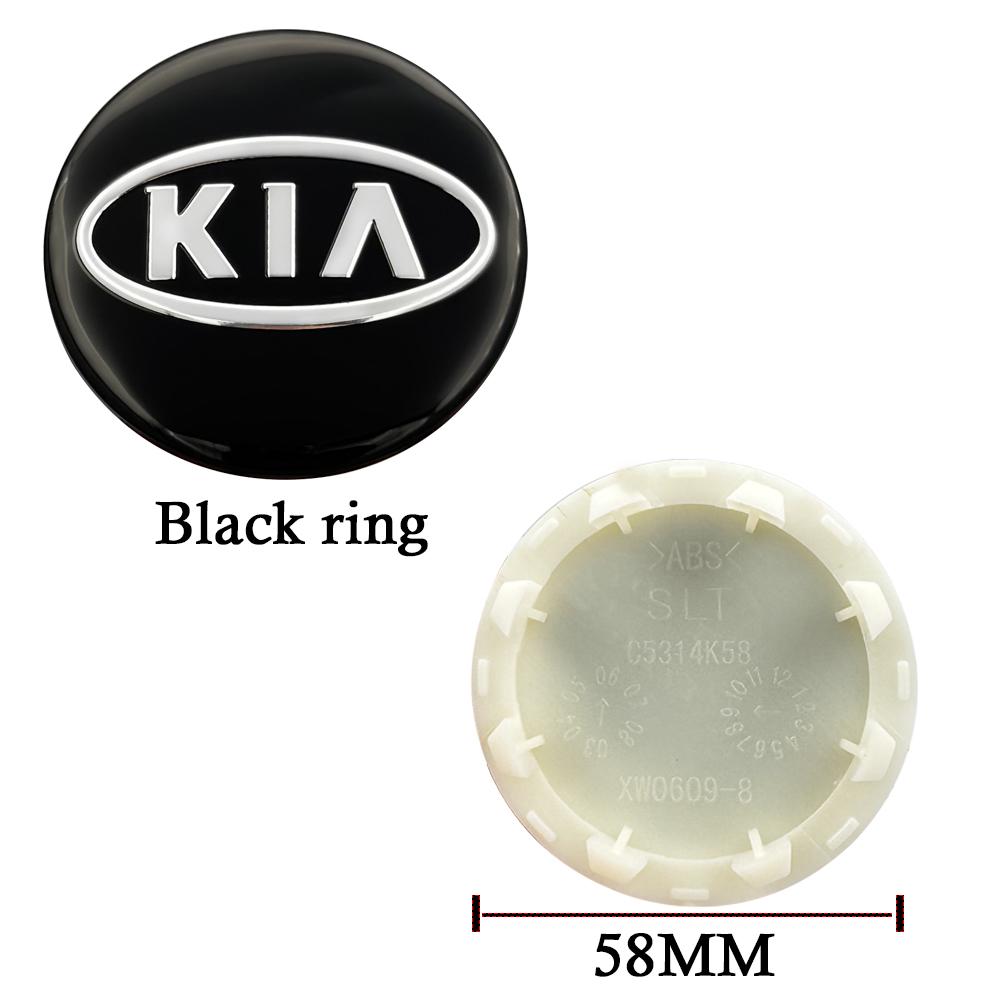 AABIY1 4 pieces of 58mm For Kia wheel hub cover logo Serato Sportage Freddy K2 K3 K5 Smart Run tire cover wheel hub center logo cover