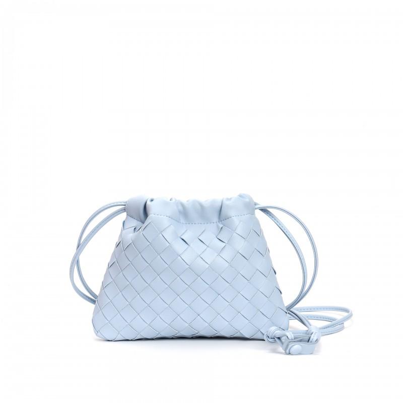 Mini Borsa a Tracolla in Morbida Pelle con Chiusura Magnetica Stile Vintage Intrecciata a Forma di Raviolo Borsa a Mano da Donna per Uso Quotidiano