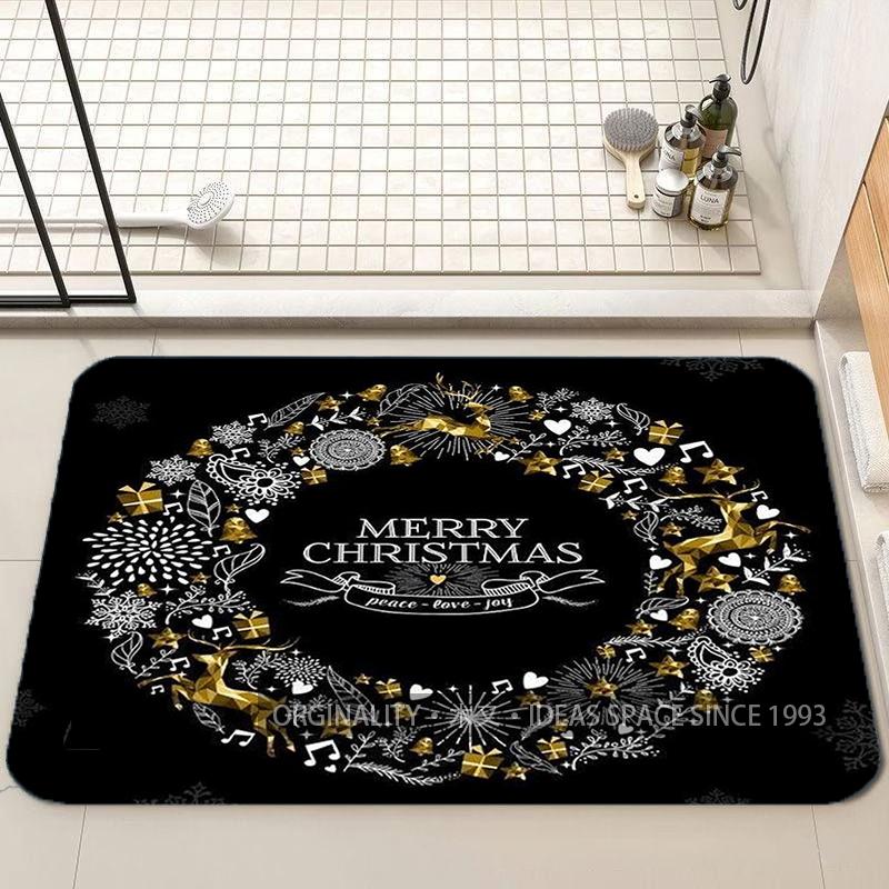 

Merry Christmas Pattern Mat Living Room Decoration Home Sofa Non-Slip Carpet Study Bedroom Tatami Children S Soft Floor Mat 40x60cm