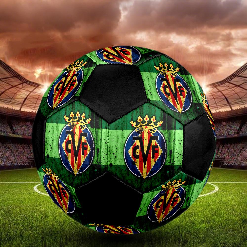 SIZE 5 Villarreal Soccer Ball Colorful All Ages Machine Stitched PVC Competition Ready Durable High-Bounce